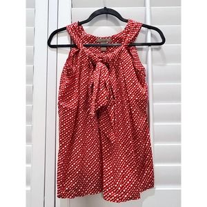 NWOT BANANA REPUBLIC Polka Dot Sleeveless Blouse S (836)